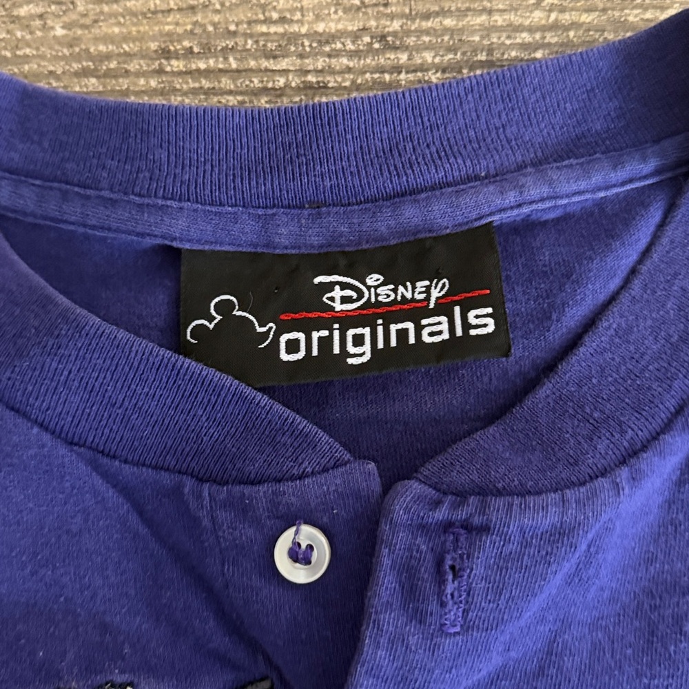Disney vintage Lion king embroidered Rafiki purple Henley long sleeve shirt - Picture 4 of 6